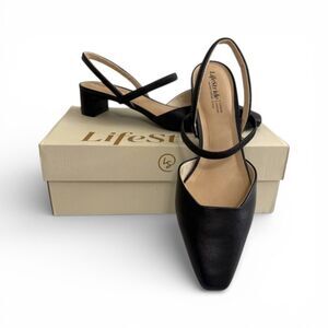 LifeStride Women's Lainey Black Strappy Pumps, NEW in Box! Size 10 Wide